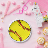Borden voor Softball-papier Papieren Bordje (Feest)