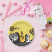 Borden voor stedelijk scènepapier papieren bordje (Feest)