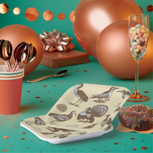 Borden voor  stijlvol vogelpapier papieren bordje