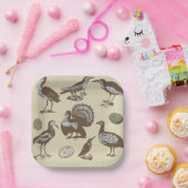 Borden voor  stijlvol vogelpapier papieren bordje (Feest)