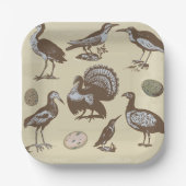 Borden voor  stijlvol vogelpapier papieren bordje (Voorkant)