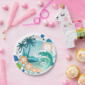 Borden voor Surf van eilanden Papieren Bordje (Feest)