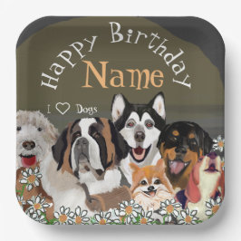 Borden voor tekstdog Pack Club personaliseren Papieren Bordje