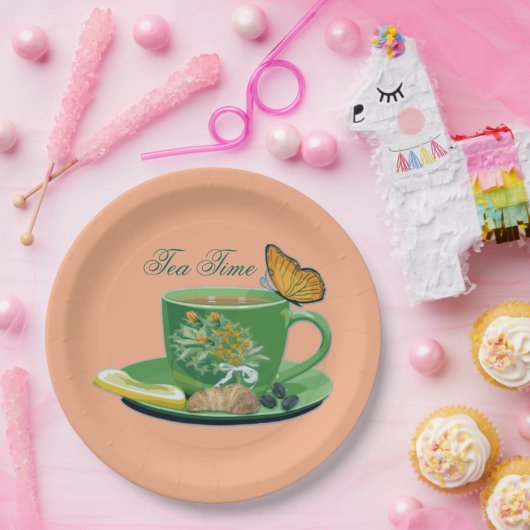 Borden voor theebeker- en saucerpapier papieren bordje (Feest)