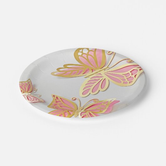 Borden voor themafeekjes voor vlinders papieren bordje (Gekanteld)