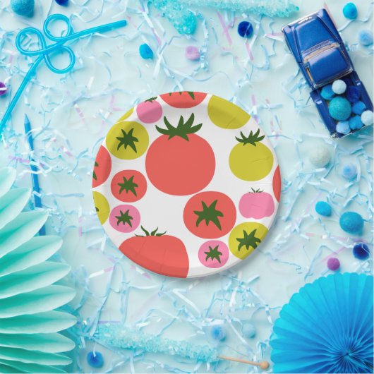 Borden voor tomatenpapier papieren bordje (Feest)