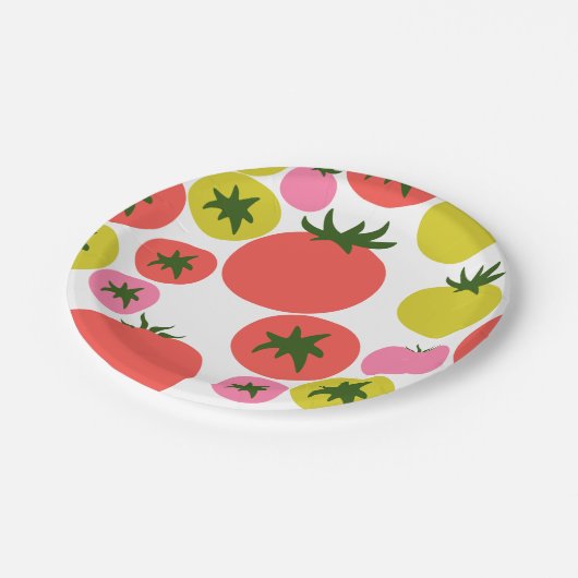 Borden voor tomatenpapier papieren bordje (Gekanteld)