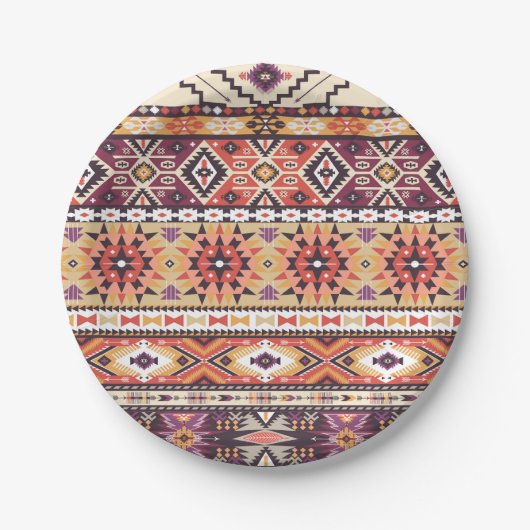 Borden voor tribaal kunstpapier papieren bordje (Voorkant)