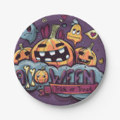 Borden voor trick or treat papieren bordje (Voorkant)