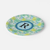 Borden voor tropisch monogrampapier papieren bordje (Gekanteld)