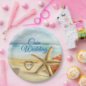 Borden voor Tropisch weddenschap-stransplaten Papieren Bordje (Feest)