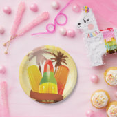Borden voor tropisch zomerpapier papieren bordje (Feest)