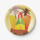 Borden voor tropisch zomerpapier papieren bordje (Voorkant)