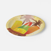 Borden voor tropisch zomerpapier papieren bordje (Gekanteld)