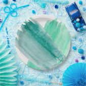 Borden voor turquoise Waterverf Papieren Bordje (Feest)