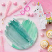 Borden voor turquoise Waterverf Papieren Bordje (Feest)