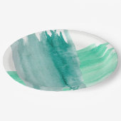 Borden voor turquoise Waterverf Papieren Bordje (Gekanteld)