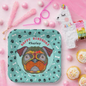Borden voor Ugly Pug dog face Paper Papieren Bordje (Feest)
