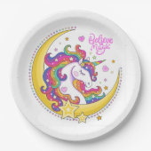 Borden voor Unicorn Magic Paper Papieren Bordje (Voorkant)