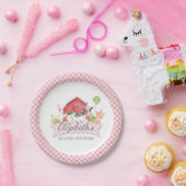 Borden voor  van  voor meisjes Boerderij van Birth Papieren Bordje (Feest)