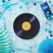 Borden voor vinylschijven met oude stijl papieren bordje (Feest)