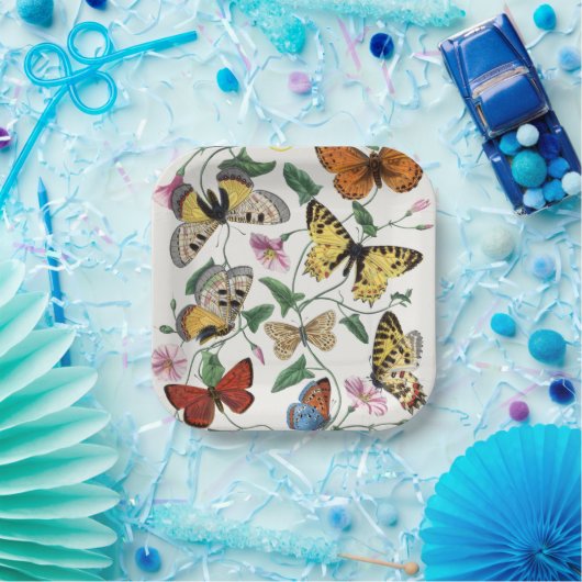 Borden voor  vlinder- en motdepapier papieren bordje (Feest)