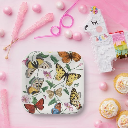 Borden voor  vlinder- en motdepapier papieren bordje (Feest)