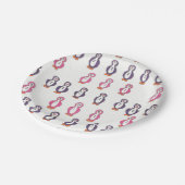 Borden voor vlinderpinguïn papieren bordje (Gekanteld)