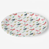 Borden voor vogels en ananassapier papieren bordje (Gekanteld)