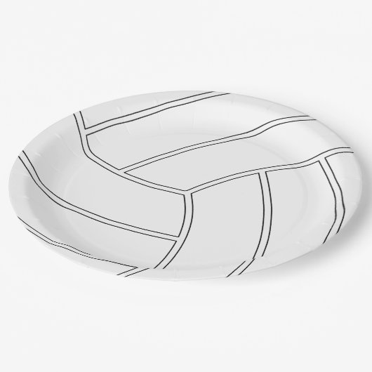 Borden voor volleybal papier papieren bordje (Gekanteld)