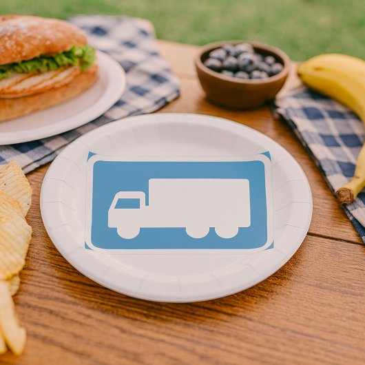 Borden voor vrachtwagengebarenteken papieren bordje