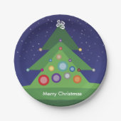 Borden voor vrolijk kerstpapier papieren bordje (Voorkant)