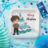 Borden voor vrolijk kerstpapier papieren bordje (Feest)