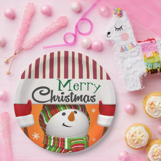 Borden voor vrolijk kerstpapier papieren bordje (Feest)