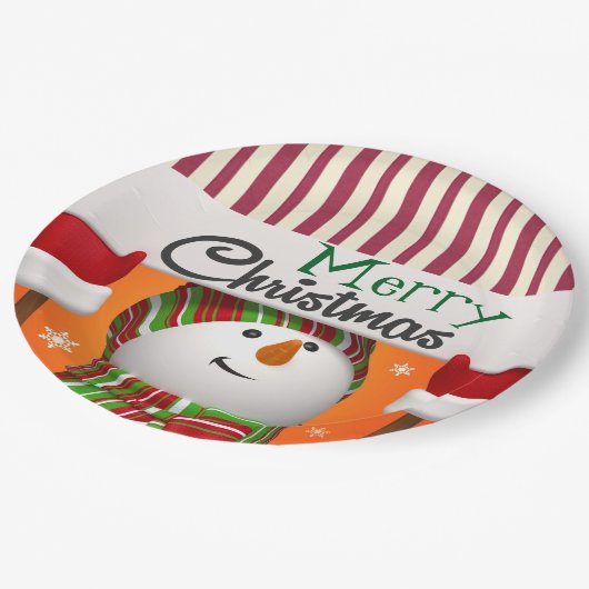 Borden voor vrolijk kerstpapier papieren bordje (Gekanteld)