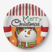 Borden voor vrolijk kerstpapier papieren bordje (Voorkant)