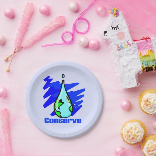 Borden voor waterpapier besparen papieren bordje (Feest)