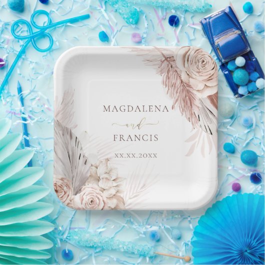 Borden voor weddenschapsbloemen papieren bordje (Feest)