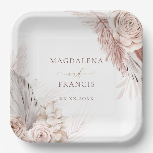 Borden voor weddenschapsbloemen papieren bordje (Voorkant)