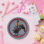 Borden voor western Denim-afdrukpapier Papieren Bordje (Feest)