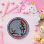 Borden voor western Denim-afdrukpapier Papieren Bordje (Feest)