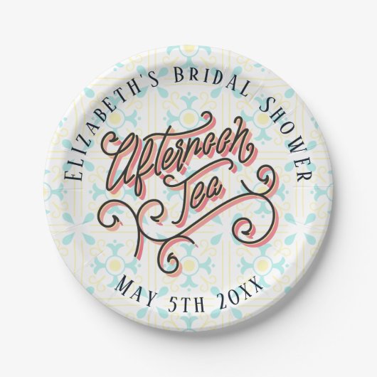 Borden voor whimsical-namiddagerectie papieren bordje (Voorkant)