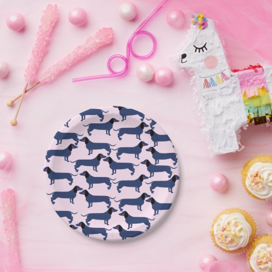 Borden voor Wiener Dog Paper Papieren Bordje (Feest)