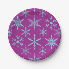 Borden voor wintervlokken van vakantiepapier, bevr papieren bordje