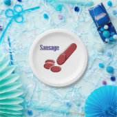 Borden voor worst papieren bordje (Feest)