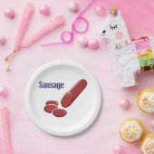 Borden voor worst papieren bordje (Feest)