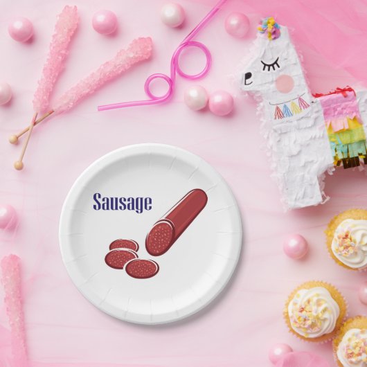 Borden voor worst papieren bordje (Feest)