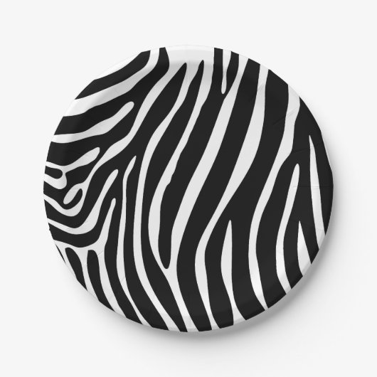Borden voor Zebra Print Paper Papieren Bordje (Voorkant)