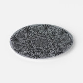 Borden voor zilver en zwart papier papieren bordje (Gekanteld)