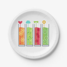 Borden voor zomersap papieren bordje